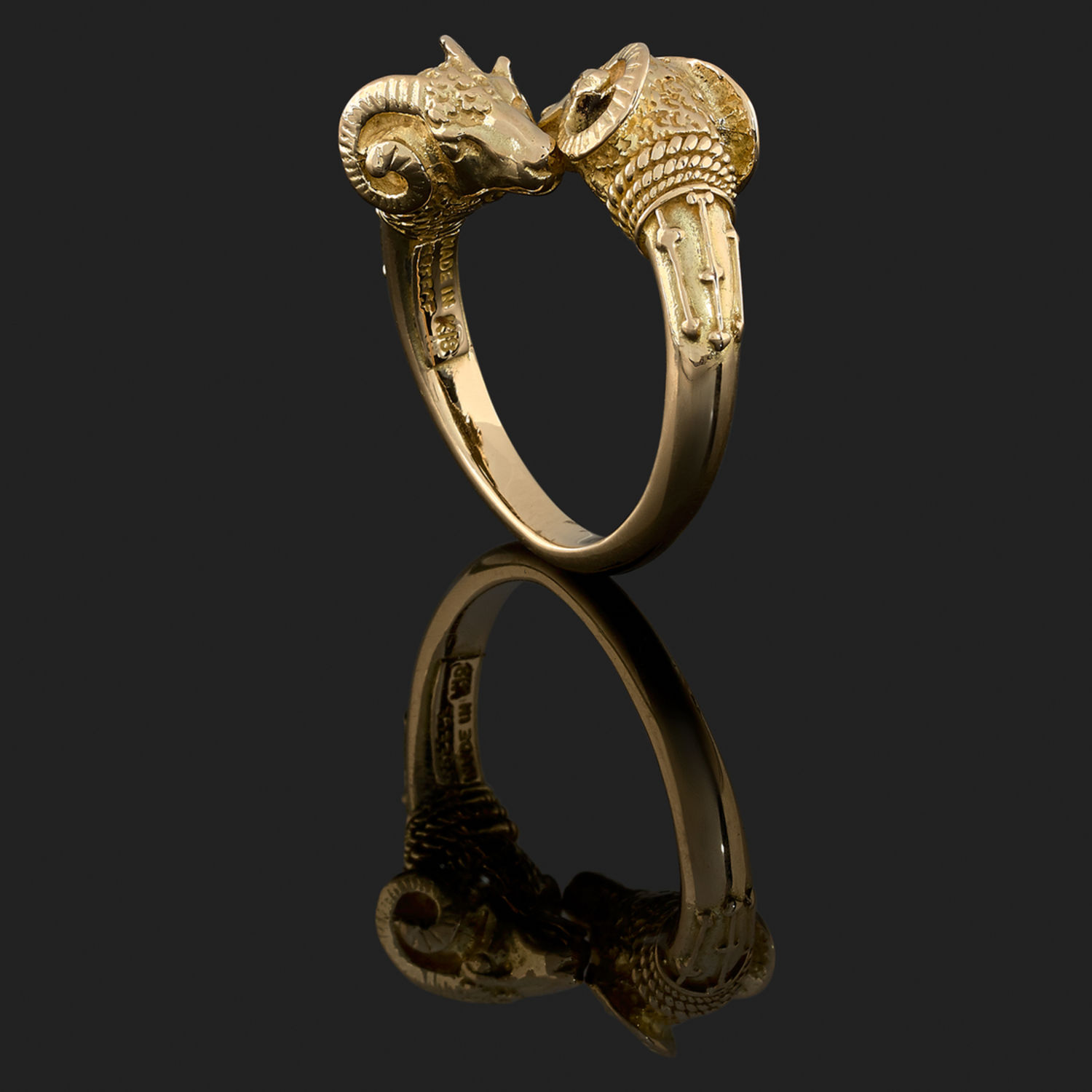 bague or tete belier bague or tete belier